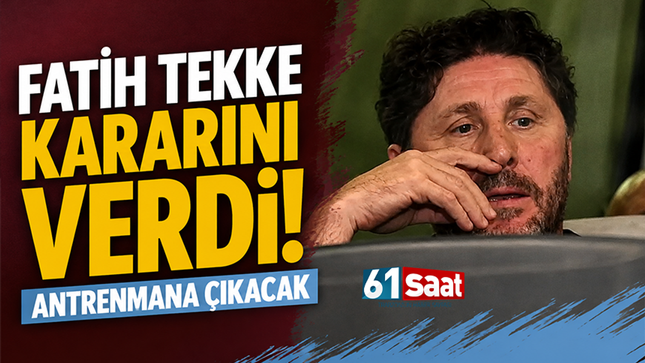 Fatih Tekke kararını verdi! Antrenmana çıkacak