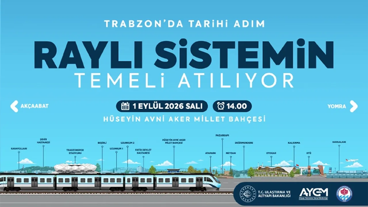 TRABZON'DA RAYLI SİSTEMİN TEMELİ ATILIYOR