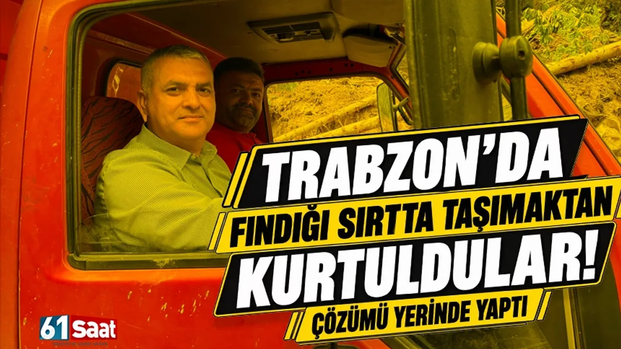 Trabzon'da fındığı sırtta taşımaktan kurtuldular! Çözümü yerinde yaptı