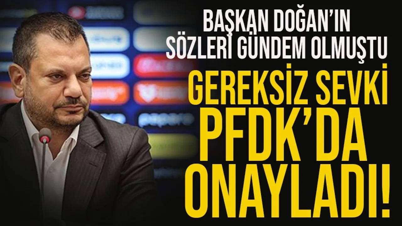 PDK, Trabzonspor Başkanı Ertuğrul Doğan ile ilgili kararını verdi