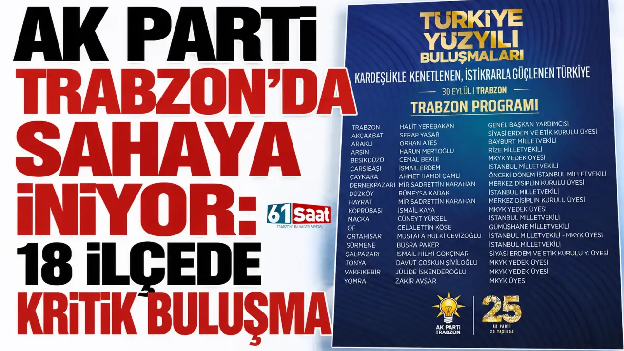 AK Parti Trabzon’da sahaya iniyor: 18 ilçede kritik buluşma
