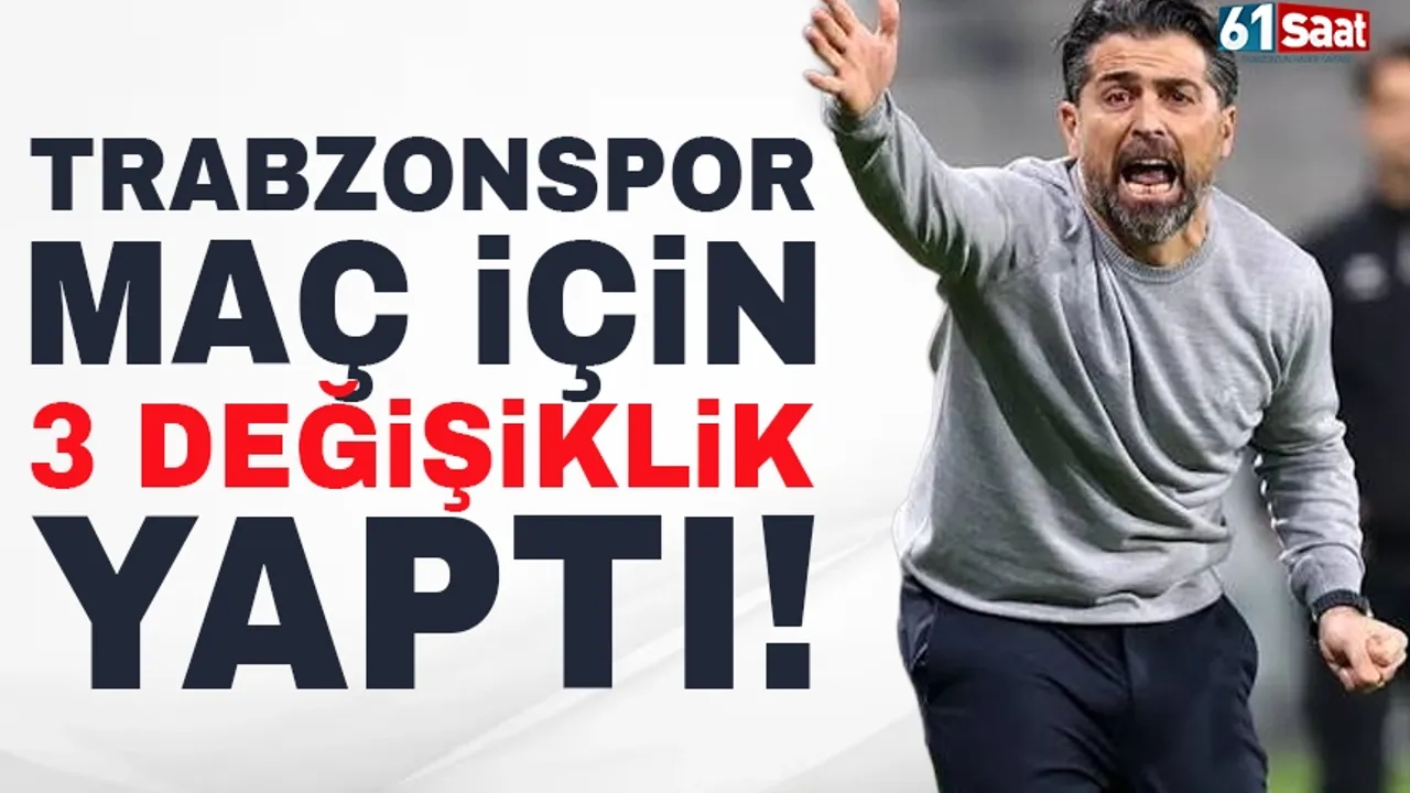 Konyaspor'da, Trabzonspor maçı için 3 değişiklik