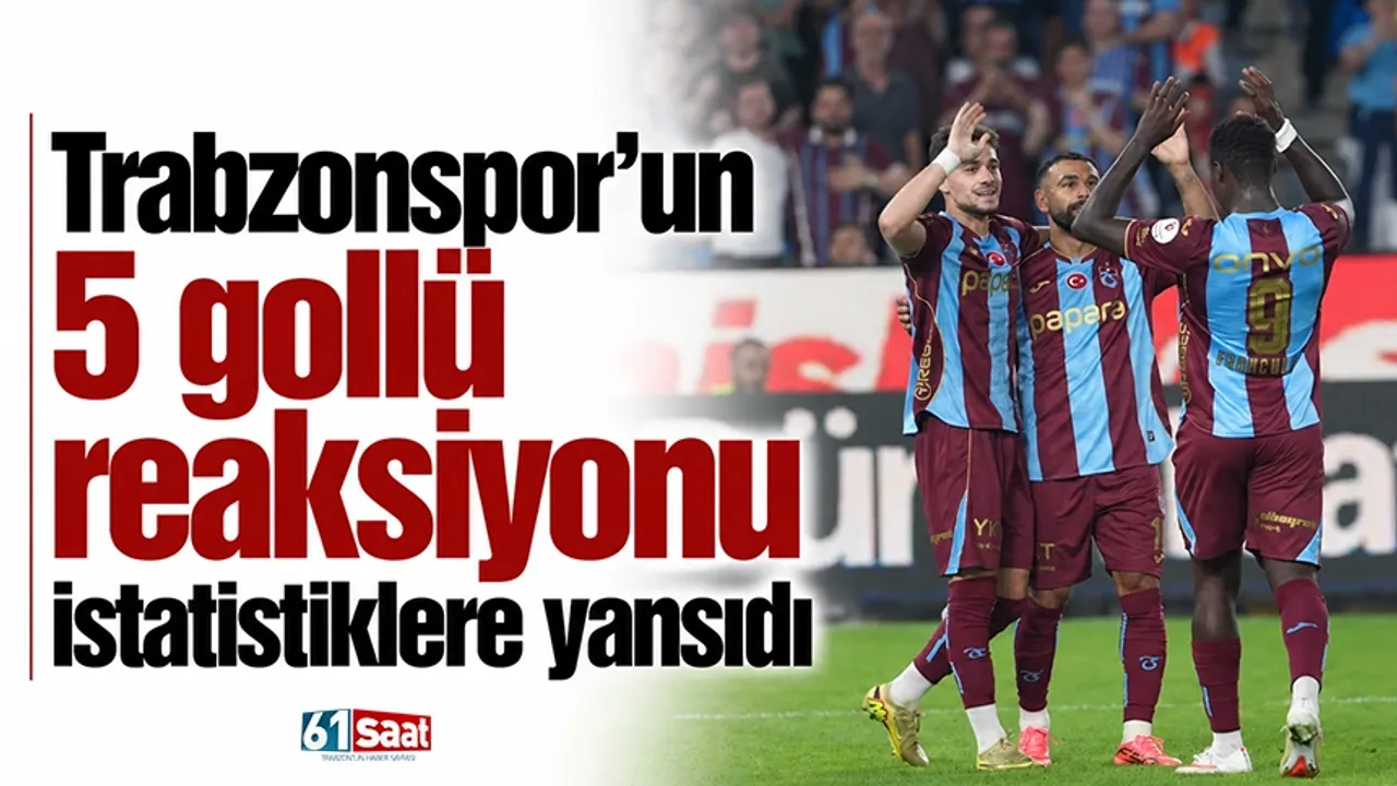 Trabzonspor’un 5 gollü reaksiyonu istatistiklere yansıdı