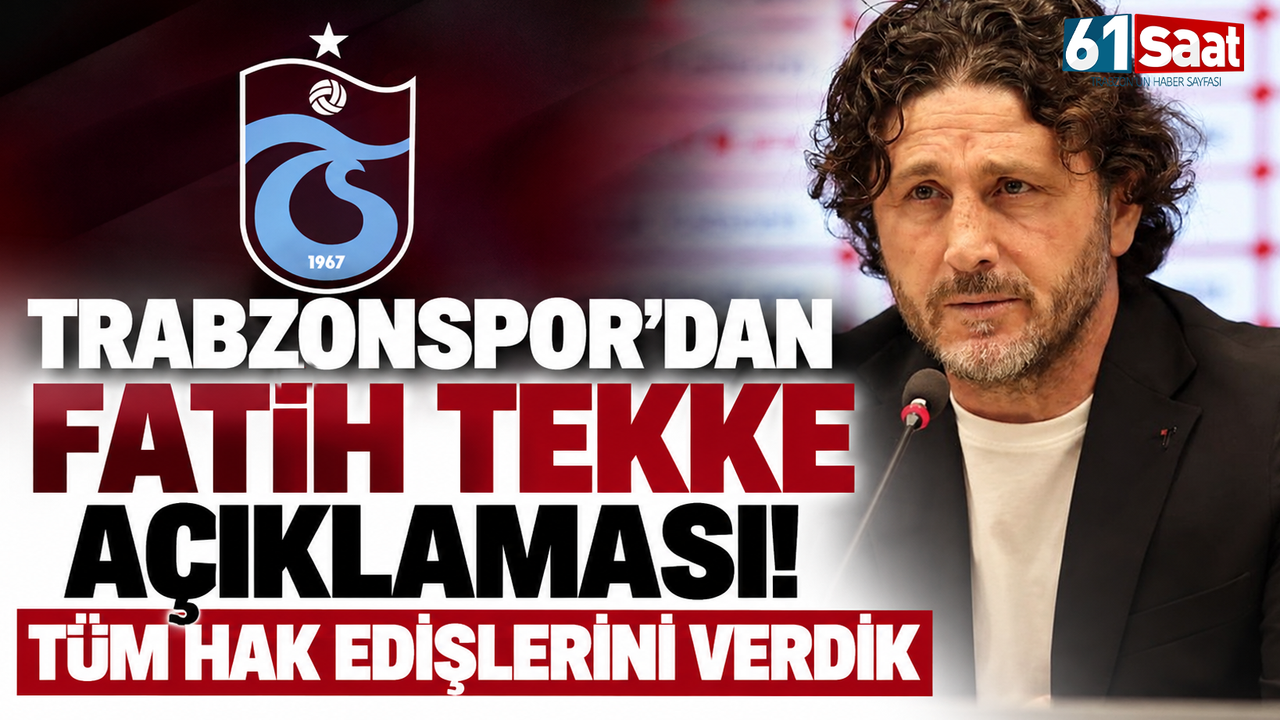 Trabzonspor’dan Fatih tekke açıklaması! Tüm hak edişlerini verdik
