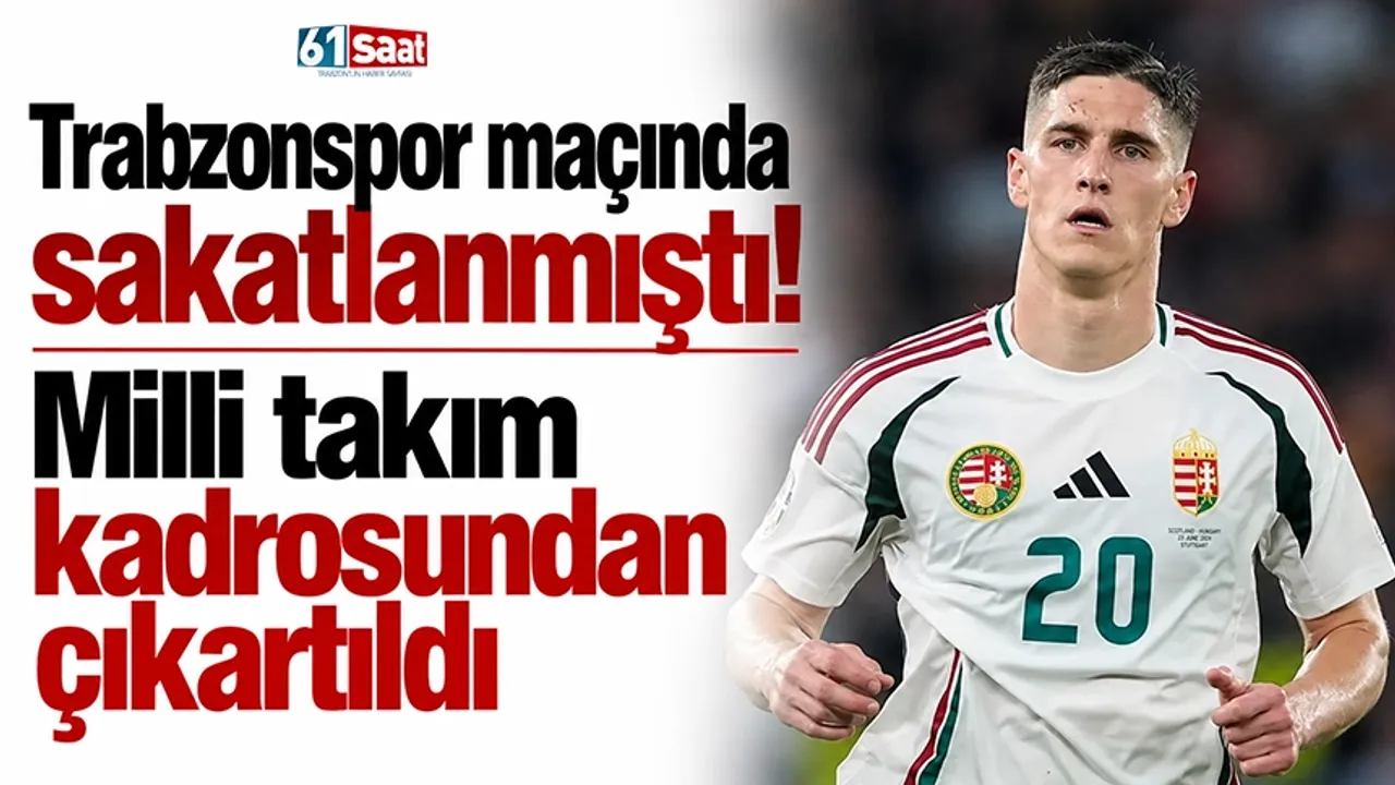 Trabzonspor maçında sakatlanmıştı! Milli takım kadrosundan çıkartıldı