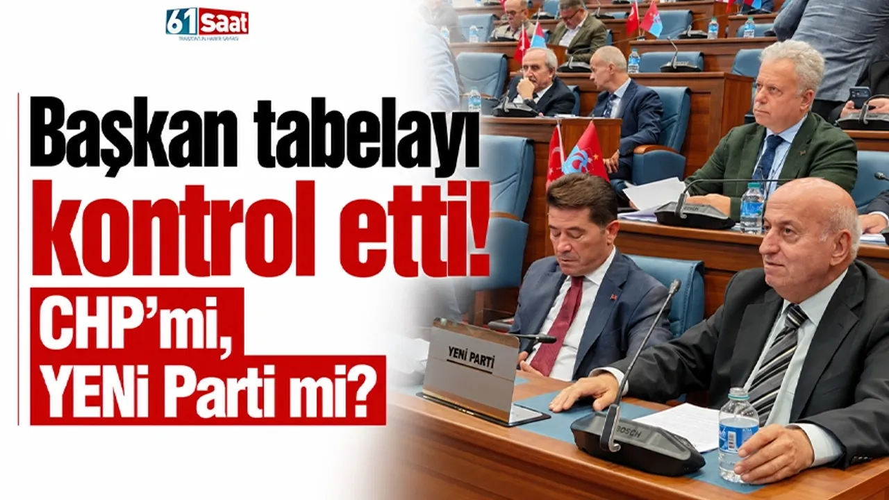 Başkan tabelayı kontrol etti! CHP'mi, YENİ Parti mi?