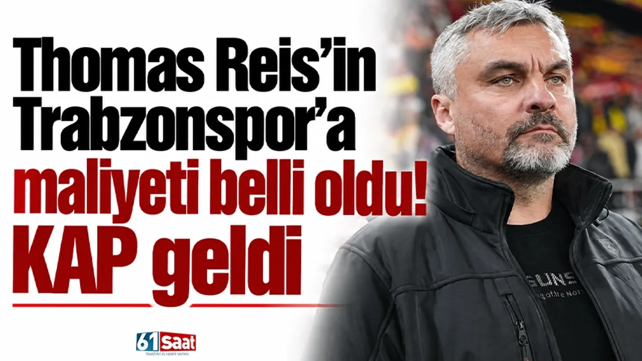 Thomas Reis’in Trabzonspor’a maliyeti belli oldu! KAP geldi