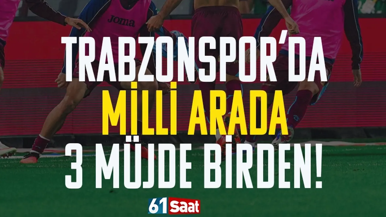 Trabzonspor'da milli arada 3 müjde birden...