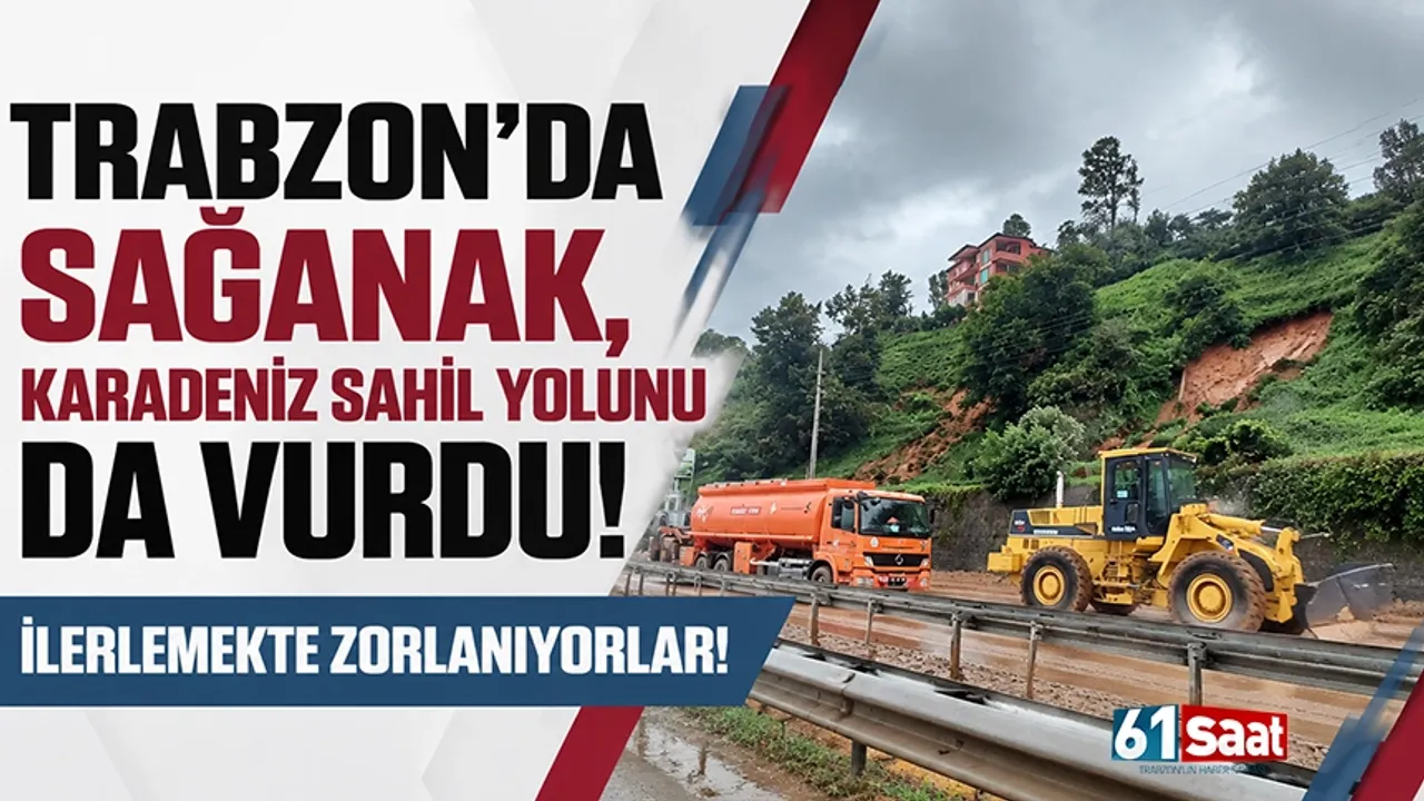 Trabzon'da uzun araç kuyrukları oluştu!Temizleme çalışmaları başladı