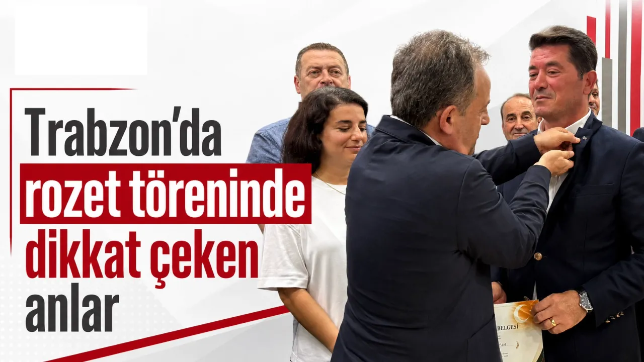 Trabzon'da rozet töreninde dikkat çeken anlar