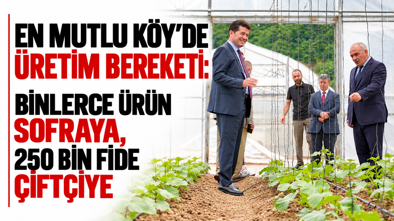 En Mutlu Köy’de üretim bereketi: Binlerce ürün sofraya, 250 bin fide çiftçiye