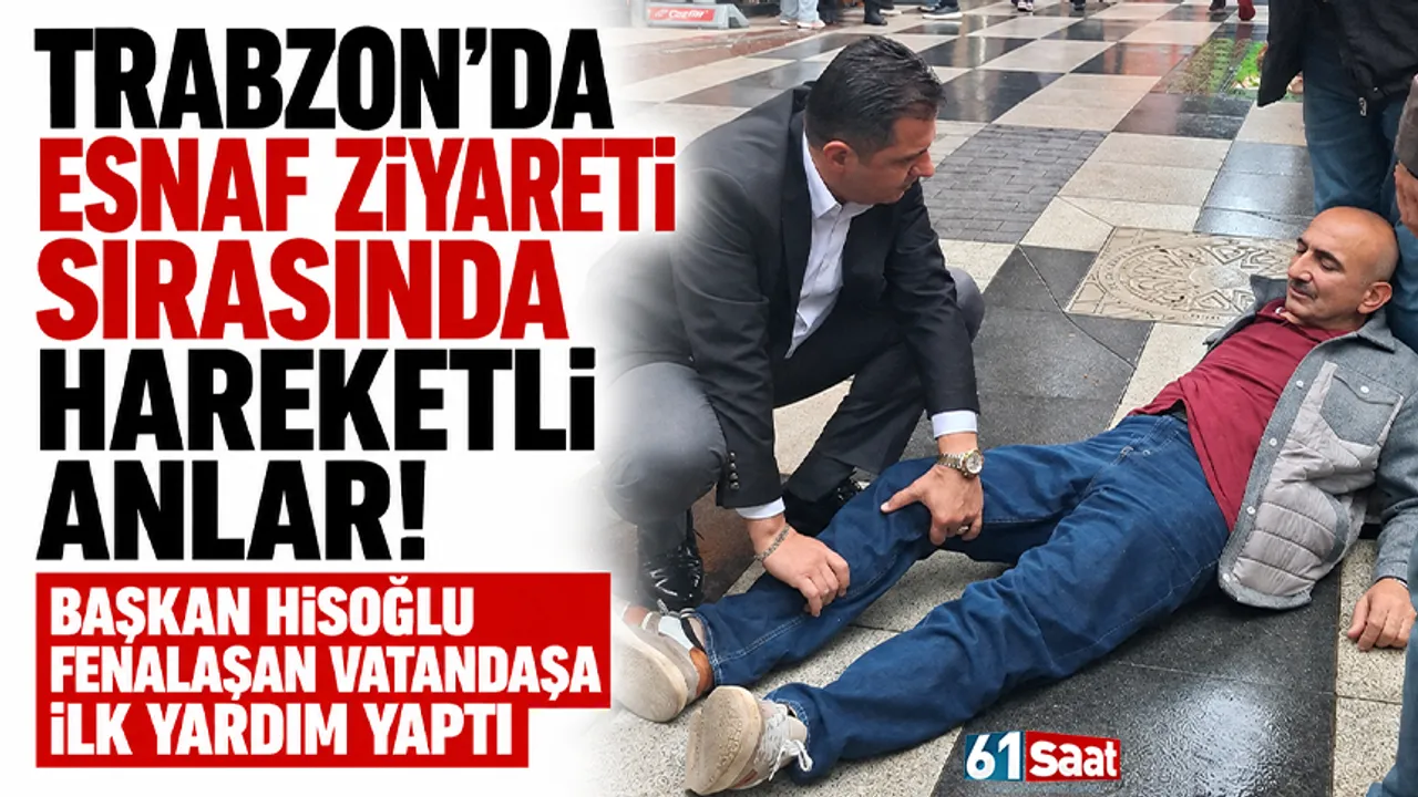 Trabzon'da esnaf ziyareti sırasında hareketli anlar!