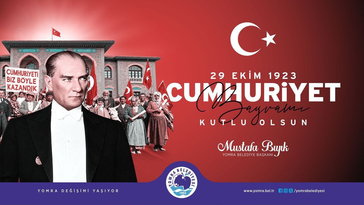 Yomra Belediyesi, 29 Ekim Kutlama Mesajı