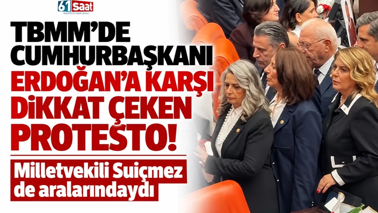 TBMM’de Cumhurbaşkanı Erdoğan’a karşı dikkat çeken protesto! Trabzon Milletvekili Suiçmez de aralarındaydı