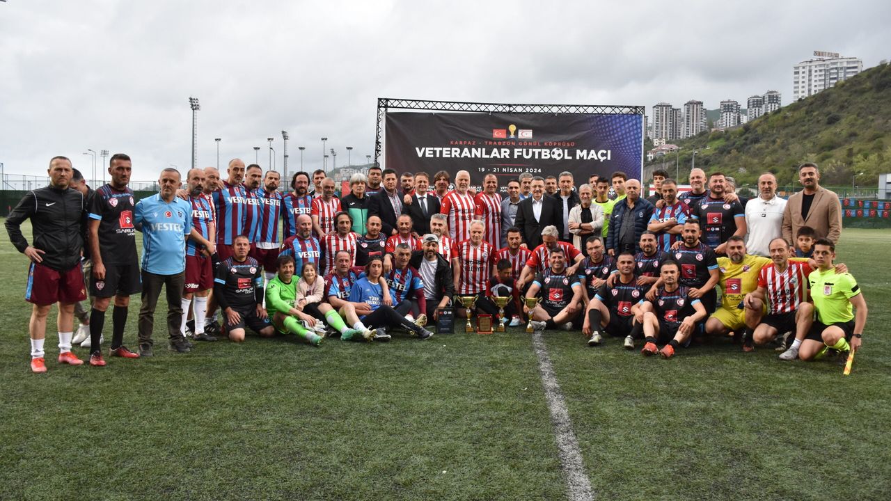 Trabzon'da "Karpaz-Trabzon Gönül Köprüsü Veteranlar Futbol Maçı" ödül töreni düzenlendi