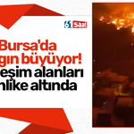 Bursa'da yangın büyüyor! Yerleşim alanları tehlike altında