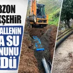 Trabzon Büyükşehir iki mahallenin daha su sorununu çözdü