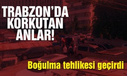Trabzon'da denizde boğulma tehlikesi geçirdi