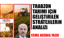 Cemil Bozbaş yazdı! Trabzon tarımı için geliştirilen stratejilerin analizi
