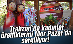 Trabzon'da kadınlar, evlerinde ürettikleri çeşitli ürünleri "Mor Pazar"da tüketiciyle buluşturdu