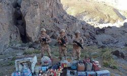 Gürpınar’da PKK’ya ait yaşam malzemeleri ele geçirildi