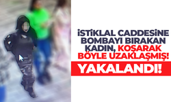 Taksim'de bombayı bıraktığı iddia edilen kadın  olay yerinden koşarak böyle uzaklaştı!