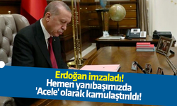 Resmi Gazete'de 'acele' olarak yayınlanan arazi kararı Cumhurbaşkanı Erdoğan imzaladı