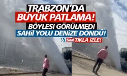 Trabzon’da büyük patlama… Sahil yolu denize döndü!