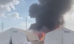 Çadır kentte korkutan yangın