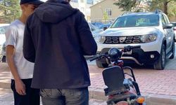Elektrikli bisikletin çarptığı kişi hastanelik oldu