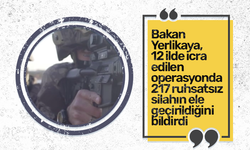 Bakan Yerlikaya, 12 ilde icra edilen operasyonda 217 ruhsatsız silahın ele geçirildiğini bildirdi!