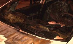 Ataşehir’de seyir halindeki araç alev alev yandı