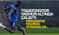 Trabzonspor, Adana Demirspor maçı hazırlıklarına yağmur altında yaptı!