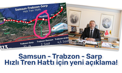 Samsun - Trabzon - Sarp Hızlı Tren Hattı için yeni açıklama!