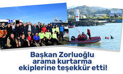 Başkan Zorluoğlu arama kurtarma ekiplerine teşekkür etti!