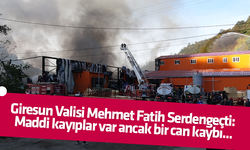 Giresun Valisi Mehmet Fatih Serdengeçti: Maddi kayıplar var ancak bir can kaybı...