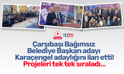 Çarşıbaşı Bağımsız  Belediye Başkan adayı  Karaçengel adaylığını ilan etti!  Projeleri tek tek sıraladı…
