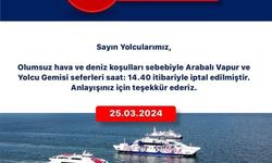 İzmir’de vapur seferleri iptal edildi