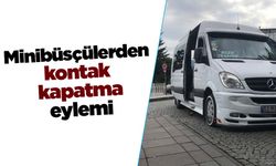 Rize-Trabzon güzergahındaki minibüsçülerden kontak kapatma eylemi