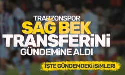 Trabzonspor sağ bek transferini gündemine aldı, işte muhtemel isimler...
