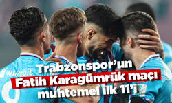 Trabzonspor'un Karagümrük maçı muhtemel ilk 11'i! Taraftarın ilgisi az