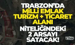 Trabzon'da turizm + ticaret alanı niteliğindeki arsa satılacak!