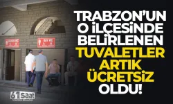 Trabzon'un o ilçesinde, tuvaletler ücretsiz oldu!