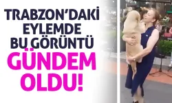 Trabzon'da sokak hayvanları için yapılan eylemde ilginç görüntü!