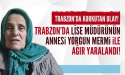 Trabzon'da lise müdürünün annesi yorgun mermi ile yaralandı!