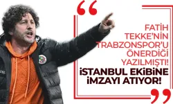 Fatih Tekke Trabzonspor'a önerdi, İstanbul takımıyla anlaştı!