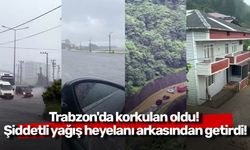 Trabzon'da korkulan oldu! Şiddetli yağış heyelanı arkasından getirdi!