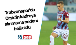 Trabzonspor'da Orsic'in kadroya alınmama nedeni belli oldu