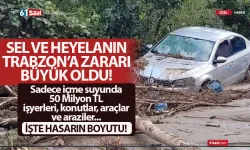 Sel ve heyelanın Trabzon'a maddi zararı da büyük oldu...