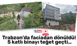 Trabzon’da faciadan dönüldü! 5 katlı binayı teğet geçti…